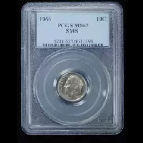 1966 Dimes Roosevelt PCGS SP-67 SMS - Copper State Coin and Bullion