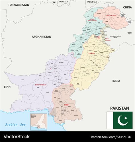 A clickable map of Pakistan exhibiting its administrative units.