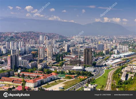 Sarajevo City Bosnia Herzegovina September 2018 Beautiful Aerial View ...
