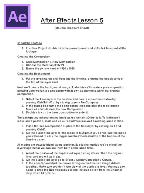 Image result for After Effects Tutorial PDF Download