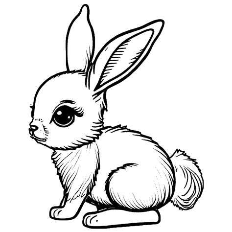 Coloring Page Baby Rabbit