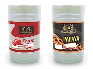 Heaven Valley Fruit Massage Gel 900ml & Papaya Gel 900ml Natural Soft ...