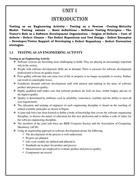 IT8076 ST UNIT I - Software Testing Unit 1 Notes - UNIT I INTRODUCTION ...