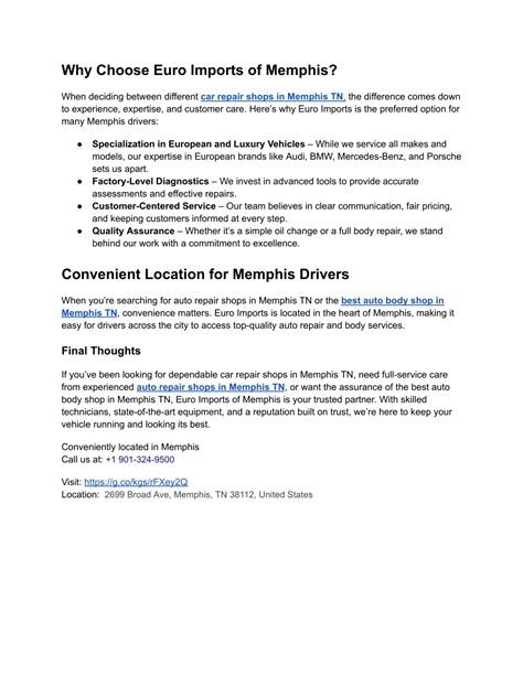 Imports Of Memphis Reviews