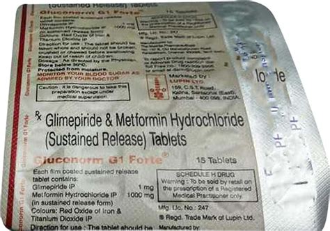 Gluconorm G1 Forte Tablet: Uses, Side Effects, Price, Dosage & More ...