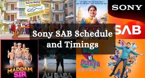 SAB TV Schedule, SAB TV Show List, SAB TV Serial Timings List