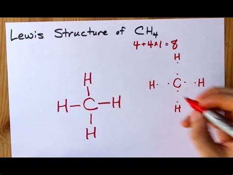 How to Draw the Lewis Structure of CH4 (methane) - YouTube