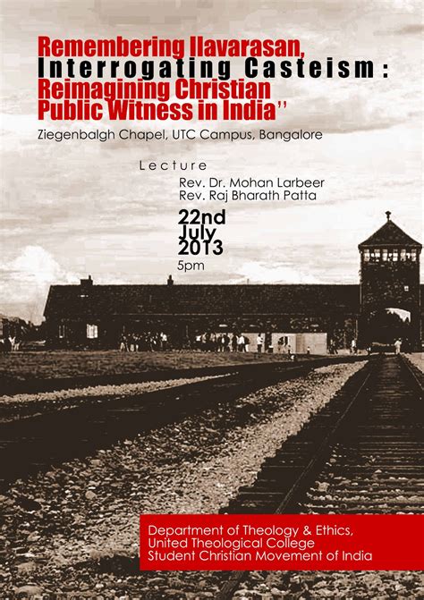 United Theological College, Bangalore: Public lecture by the Department ...