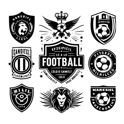 サッカークラブのロゴ,バッジ,シルエット,ベクトルイラスト | Premiumベクトル素材