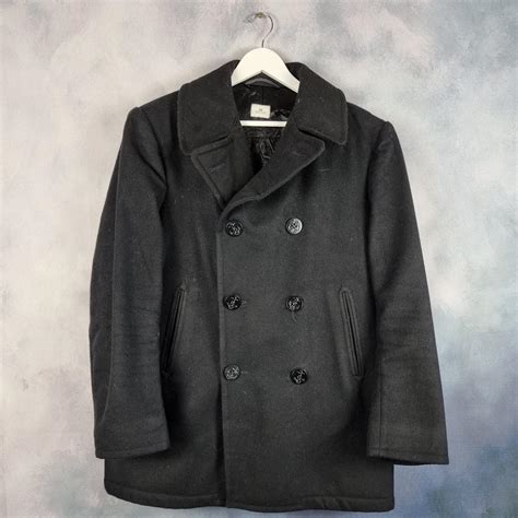 Vintage 1988 US Navy enlisted mariner pea coat jacket… - Gem