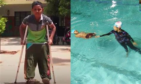 This disabled 11-year-old swims with dreams of entering International ...