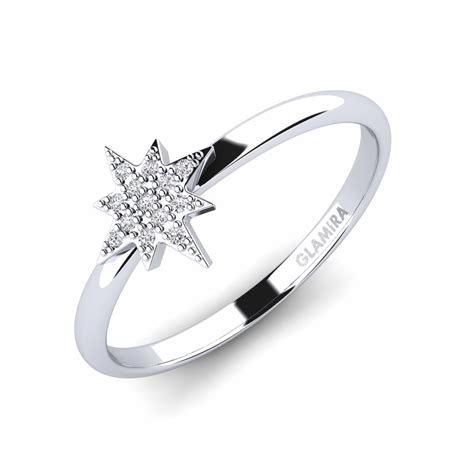 Order GLAMIRA Ring Gomeisa in Round cut 0.052 Carat 14k White Gold ...
