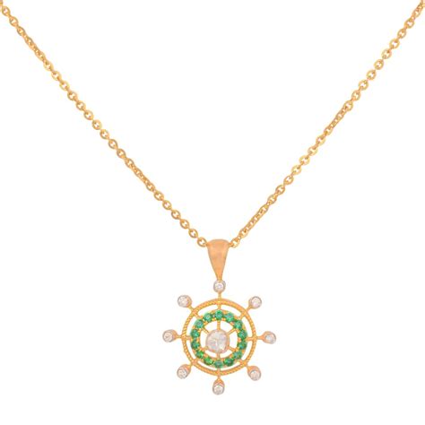 Whimsy Wheel Pendant | 14K Gold with Polki Diamonds – Polki Stories by ...