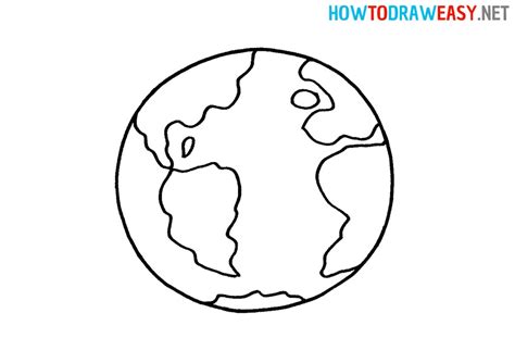 How to Draw the Earth for Kids - How to Draw Easy