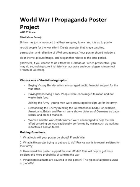 Image result for Propaganda Posters WW1 Tutorial