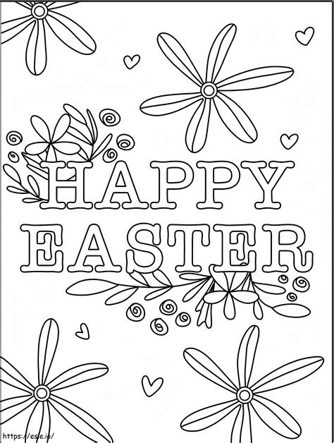 Happy Easter coloring page