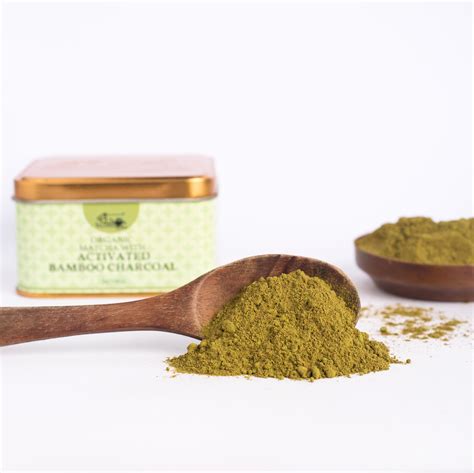 Organic matcha tea with activated bamboo charcoal | The Indian Chai ...