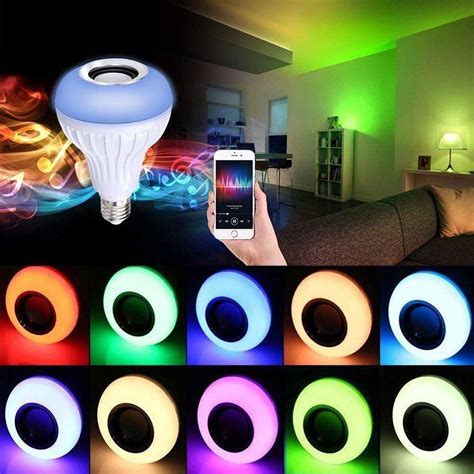 MOBONE Music Led Bulb Bluetooth Speaker | RGB Light Ball | Colorful ...
