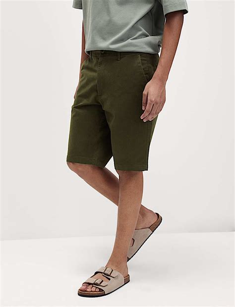 Buy Regular Fit Stretch Chino Shorts at Marks & Spencer