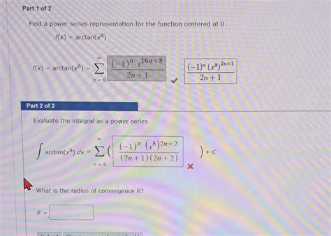Solved Power Series Representations of Functions as Power | Chegg.com