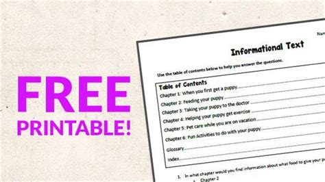 Printable Informational Text 的图像结果