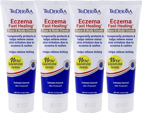 TriDerma “Fast Healing Eczema Cream Para Adultos, Elegible Por Fsa, Avena Coloidal, Ap4 Gel De ...