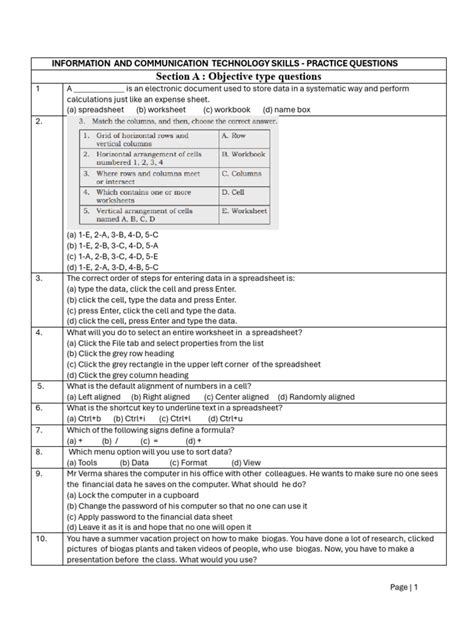General Knowledge Worksheets ICT 的图像结果