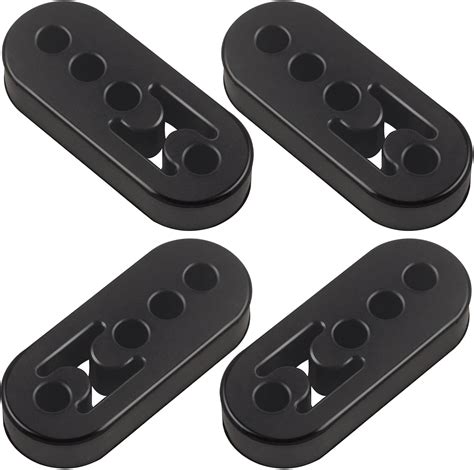 Rubber Exhaust Hanger 4 Pack, 4 Holes Adjustable Muffler Hanger, Universal Muffler Exhaust ...