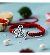 eCraftIndia Set of 2 Purple Floral & Pearl Designer Rakhis with Roli ...