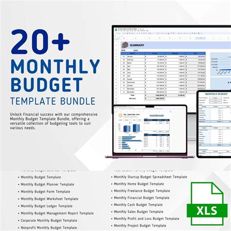 20+ Monthly Budget Template Bundle Design in Excel Format. Easily ...