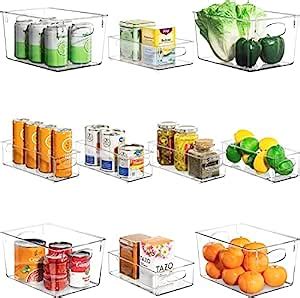 Snazzy Storage Bins Clear Plastic Organizer Container Holders with ...