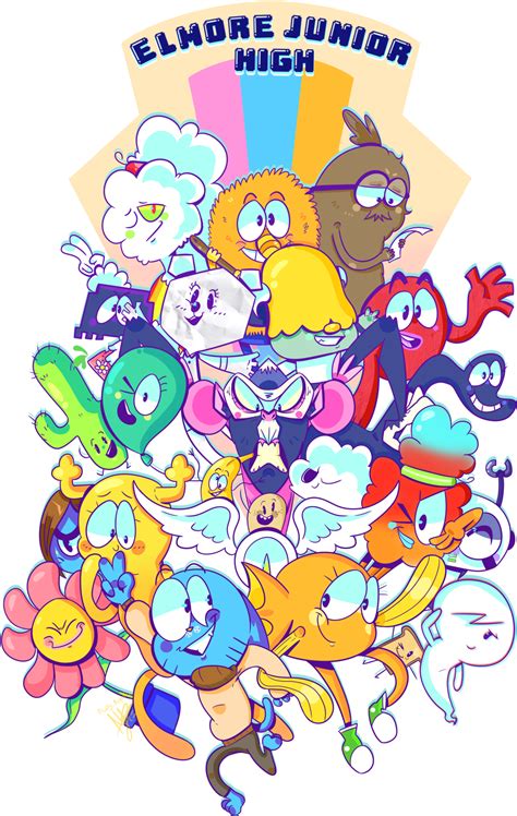 Download Elmore Junior High Cartoon Cast | Wallpapers.com