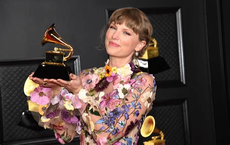 Taylor Swift wins Album Of The Year for 'folklore' at the 2021 Grammys