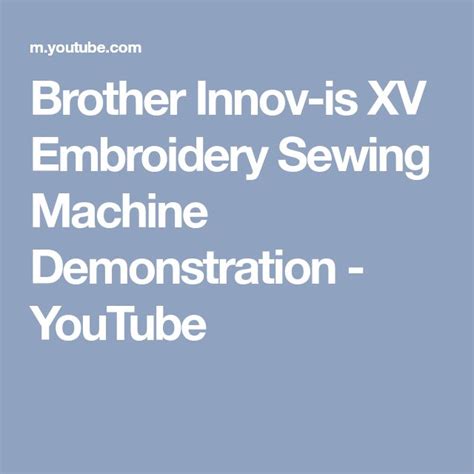 Machine Embroidery Tutorials Innov Is VM5100 的图像结果
