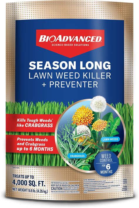 Amazon.com : BioAdvanced 5 in 1 Weed and Feed, Granules, 24 lb & 5 in 1 ...