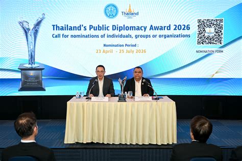 Ministry of Foreign Affairs and Thailand Foundation Call for Nominations for Thailand's Public ...