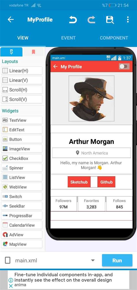 Sketchub • My Profile UI