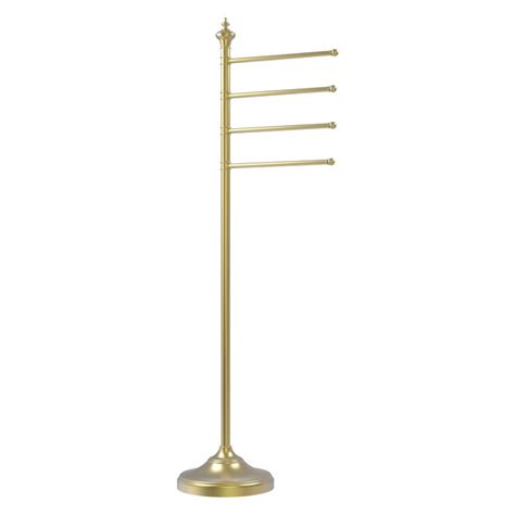 Allied Brass Satin Brass Freestanding Towel Rack in the Towel Racks ...
