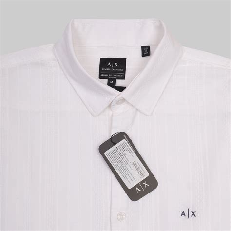 A|X Striped White Button-Up Shirt – Offracks