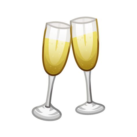Clinking champagne glasses Large size icon of emoji cocktail 19049785 Vector Art at Vecteezy