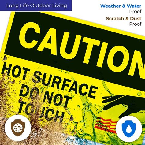 Sigo Signs 10x7 Hot Surface Do Not Touch Sign, Rust Free India | Ubuy