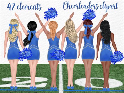 Cheerleaders Clipart: girls Clipart Watercolor - Etsy