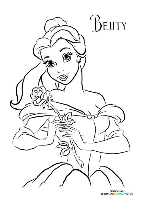 Belle Coloring Pages