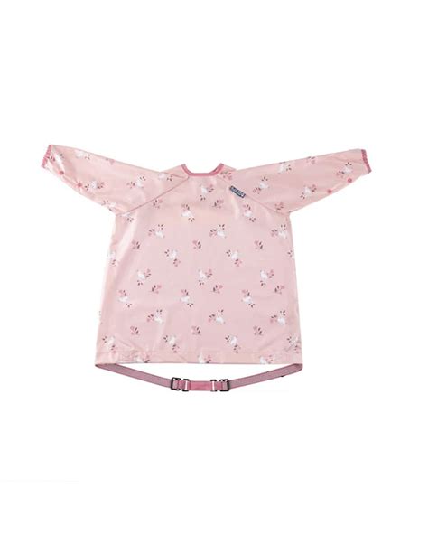 Bibado Long Sleeve Coverall Weaning Bib-Curious Cottontails-Adjustable ...