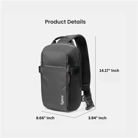 Easify Sling Bag MAX - 5L (11 Inch) - Black – Goeasify