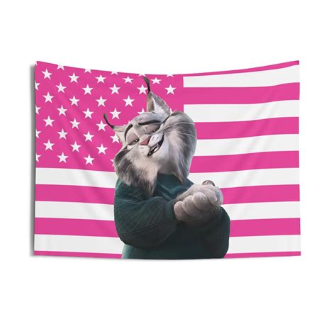 Pawbert Flag, Pawbert (zootopia) Indoor Wall Tapestries, Pawbert Lynxley Pink Flag - Etsy
