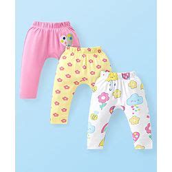 Babyhug Interlock Knit Full Length Diaper Leggings With Hearts & Floral ...