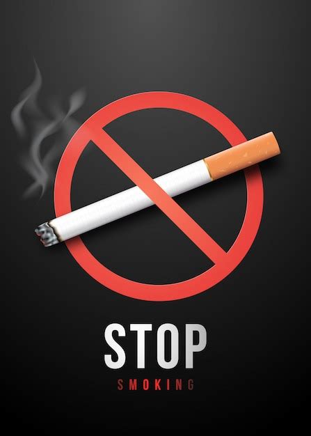 Stop smoking placard. | Premium Vector
