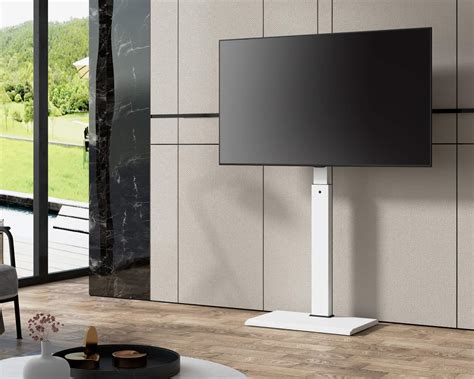 FITUEYES White Floor TV Stand for 32-55 inch TV Screen with Swivel and ...