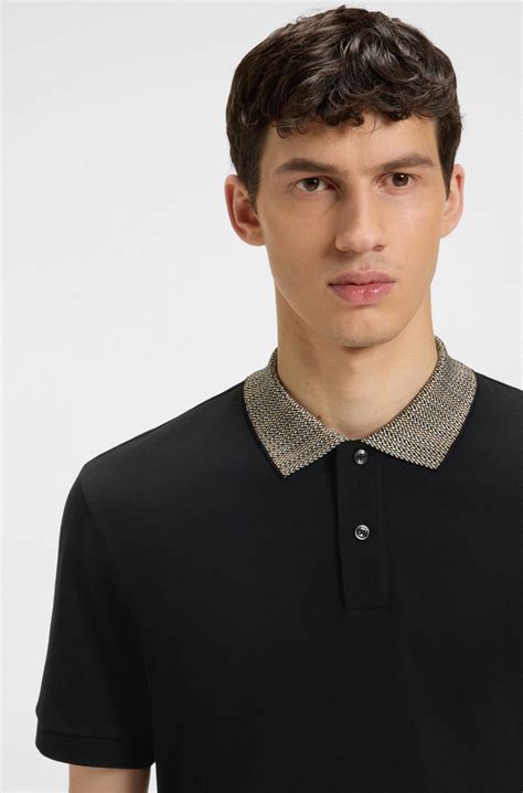 POLO DE ALGODÓN PIMA CON CUELLO ESTAMPADO POLO REGULAR FIT HOMBRE ...